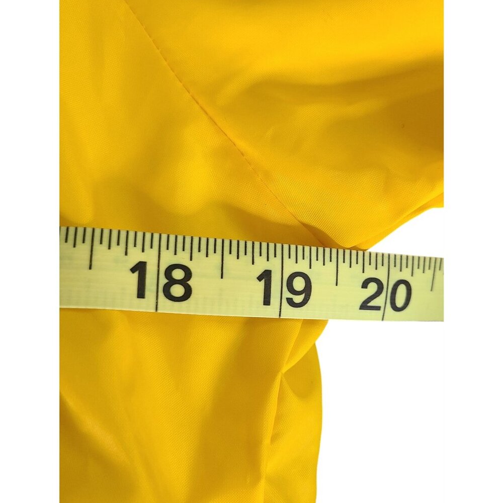Vtg Auburn Sportswear Yellow Nylon Bomber 80s Snap-Front Jacket S Made In USA - Picture 9 of 11